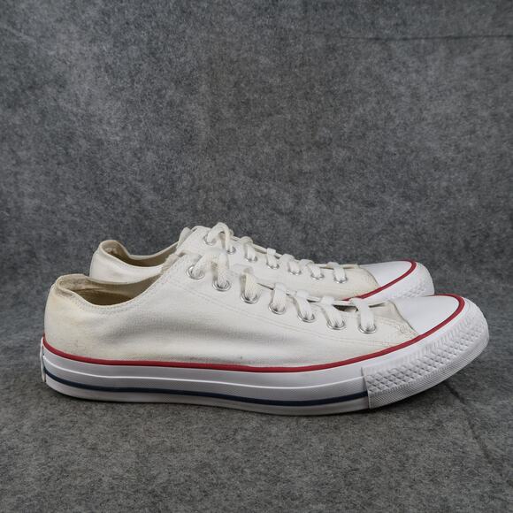 Converse Shoes Mens 11 Sneakers Chuck Taylor All Star Canvas White Low Lace Up - Picture 1 of 11